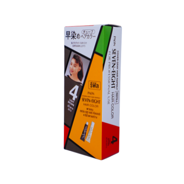 PAON Seven-Eight Permanent Hair Color #B4 Light Brown - รีฟิล